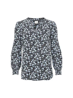 S.T.I naisten pusero, KENSY BLOUSE 72CM Sininen Kuosi