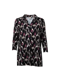 S.T.I naisten tunika, FERRA TRICOT TUNIC 74CM Musta Kuosi