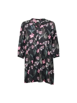 S.T.I naisten tunika, KASANDRA TUNIC 84 CM Musta Kuosi