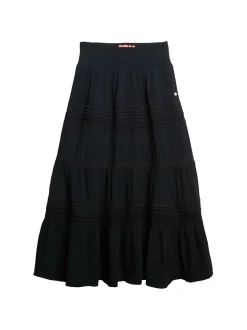 Superdry naisten hame, Ibiza Lace Mix Maxi Skirt Musta