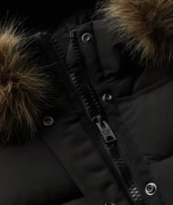 Superdry naisten takki Everest Hooded Bomber Jkt, musta