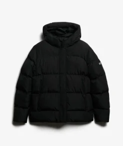 Superdry naisten takki Hooded 5 Baffle Sports Puffer, musta