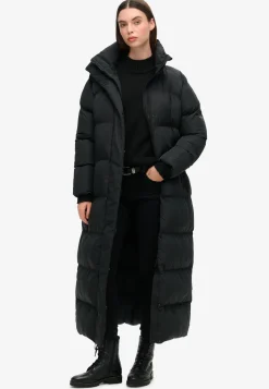 Superdry naisten takki Maxi Longline Puffer Jacket, musta