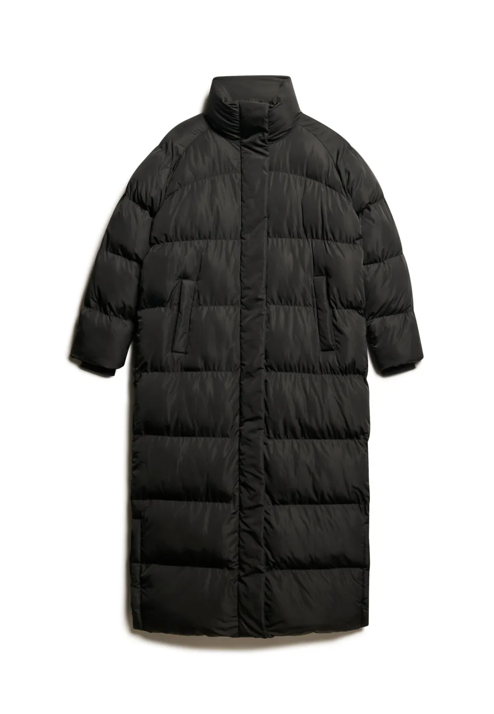Superdry naisten takki Maxi Longline Puffer Jacket, musta