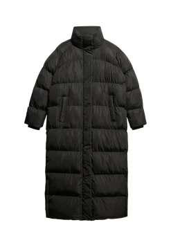Superdry naisten takki Maxi Longline Puffer Jacket, musta