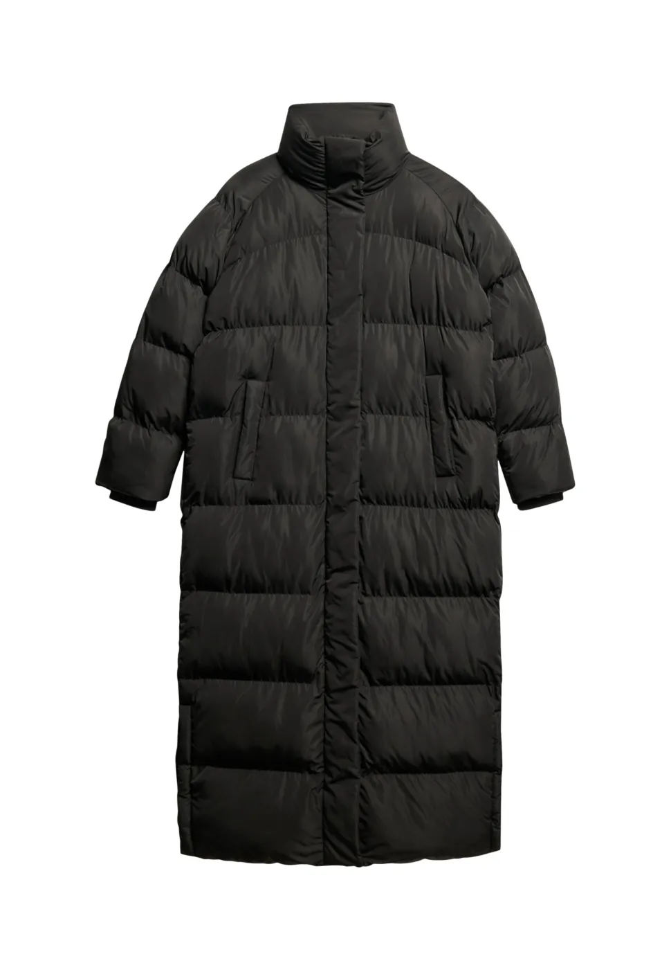 Superdry naisten takki Maxi Longline Puffer Jacket, musta