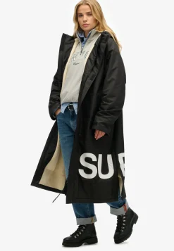 Superdry naisten takki Windbreaker Changing Robe, musta