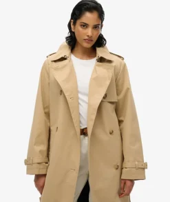 Superdry naisten trenssi Classic Trench Jacket, beige