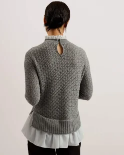 Ted Baker Naisten Neule, HOLINA Vaaleanharmaa