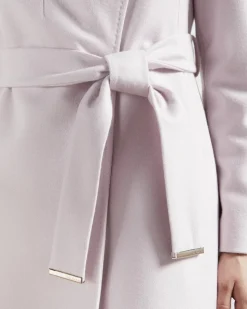 Ted Baker Naisten Villakangastakki, Rose Midi Wool Wrap Coat Vaaleanpunainen