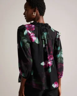 Ted Baker pusero, FAIZIAA BLOUSE Musta Kuosi