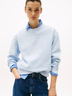 Tommy Hilfiger college, MDRN REG CORP LOGO SWEATER Vaaleansininen