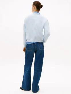 Tommy Hilfiger college, MDRN REG CORP LOGO SWEATER Vaaleansininen