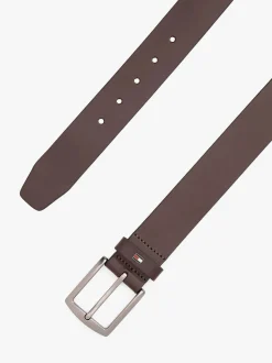 Tommy Hilfiger K DENTON nahkavyö lahjapaketissa, tummanruskea