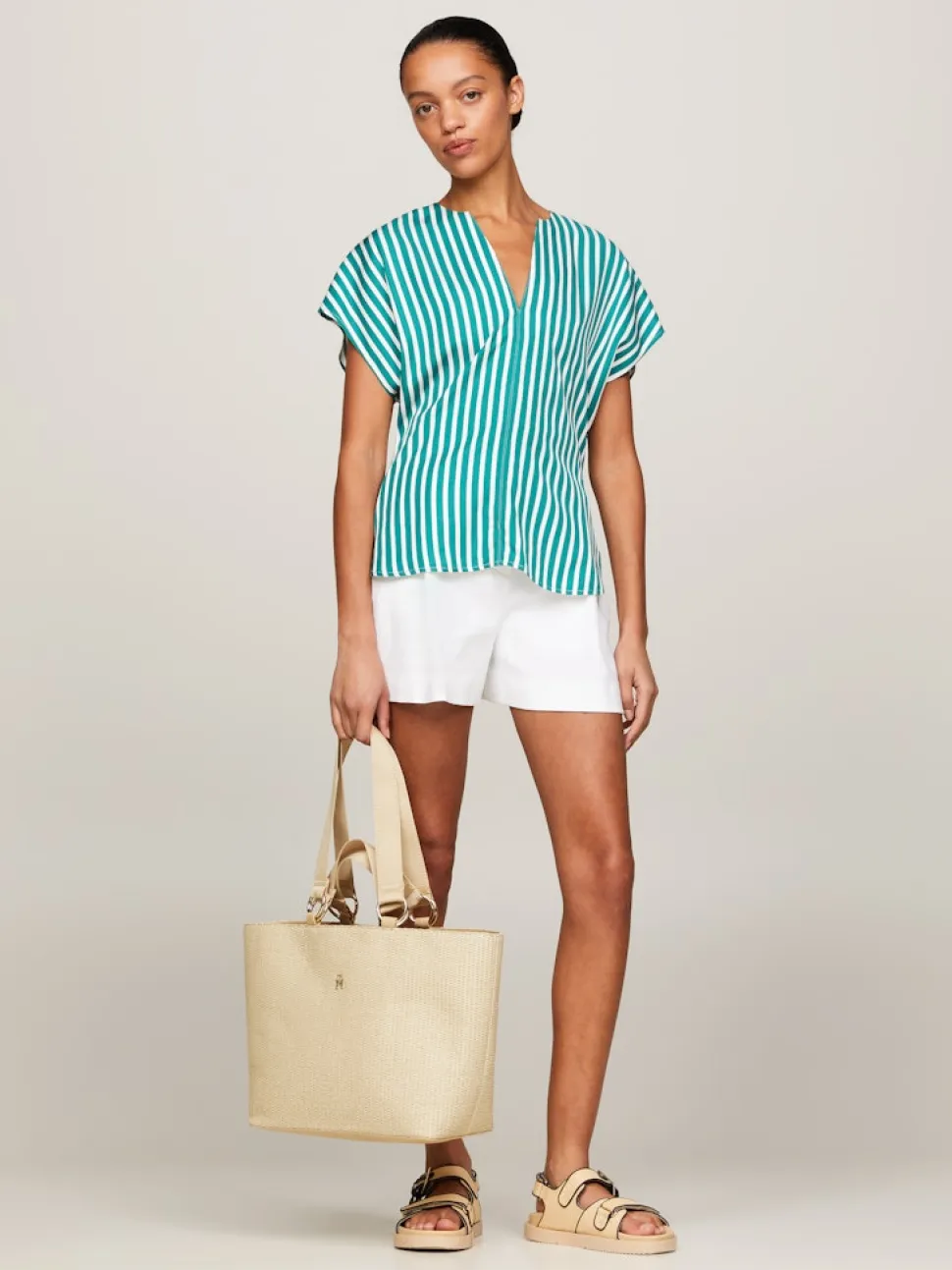 Tommy Hilfiger laukku, TH CITY MONO TOTE Luonnonvalkoinen