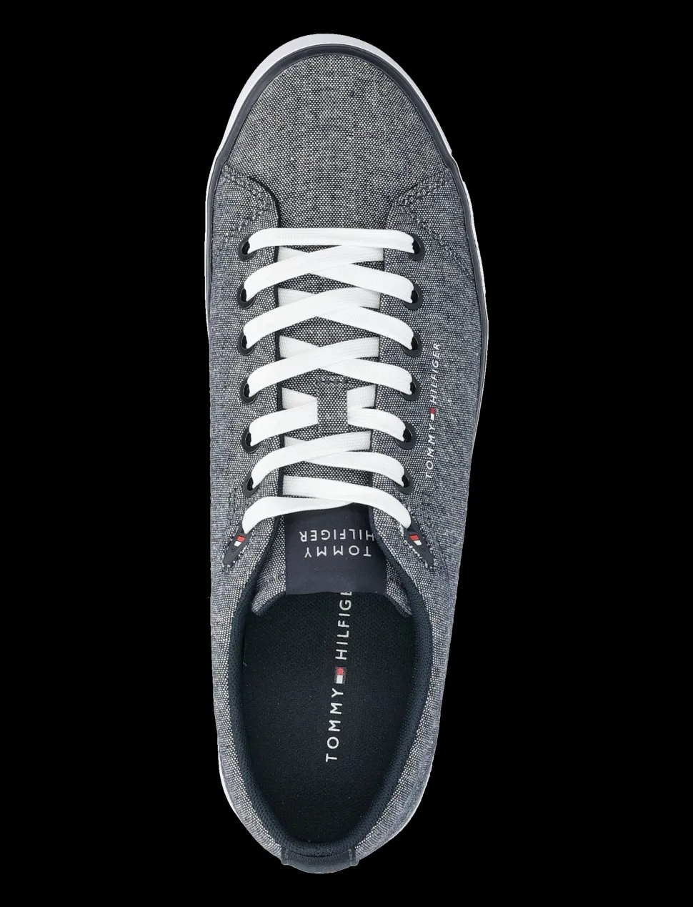Tommy Hilfiger meisten tennarit, TH HI VULC LOW CORE CHAMPRAY Sininen Kuosi