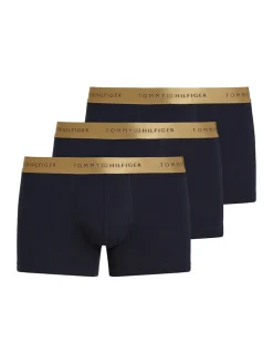 Tommy Hilfiger Miesten Bokserit, 3P TRUNK METALLIC WB Musta