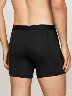 Tommy Hilfiger Miesten Bokserit, 3P BOXER BRIEF MICROMA SPORT Musta