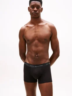 Tommy Hilfiger miesten bokserit 3P Trunk Metallic WB, musta