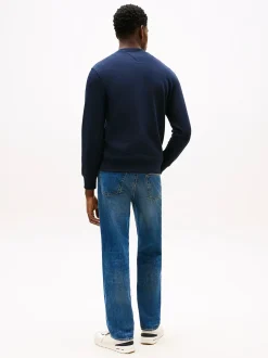 Tommy Hilfiger miesten collegepaita, HILFIGER STACKED SWEATSHIRT Tummansininen