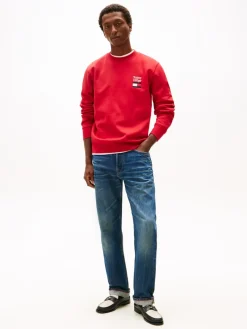 Tommy Hilfiger miesten collegepaita Tommy Ebro Flag Sweatshirt, punainen