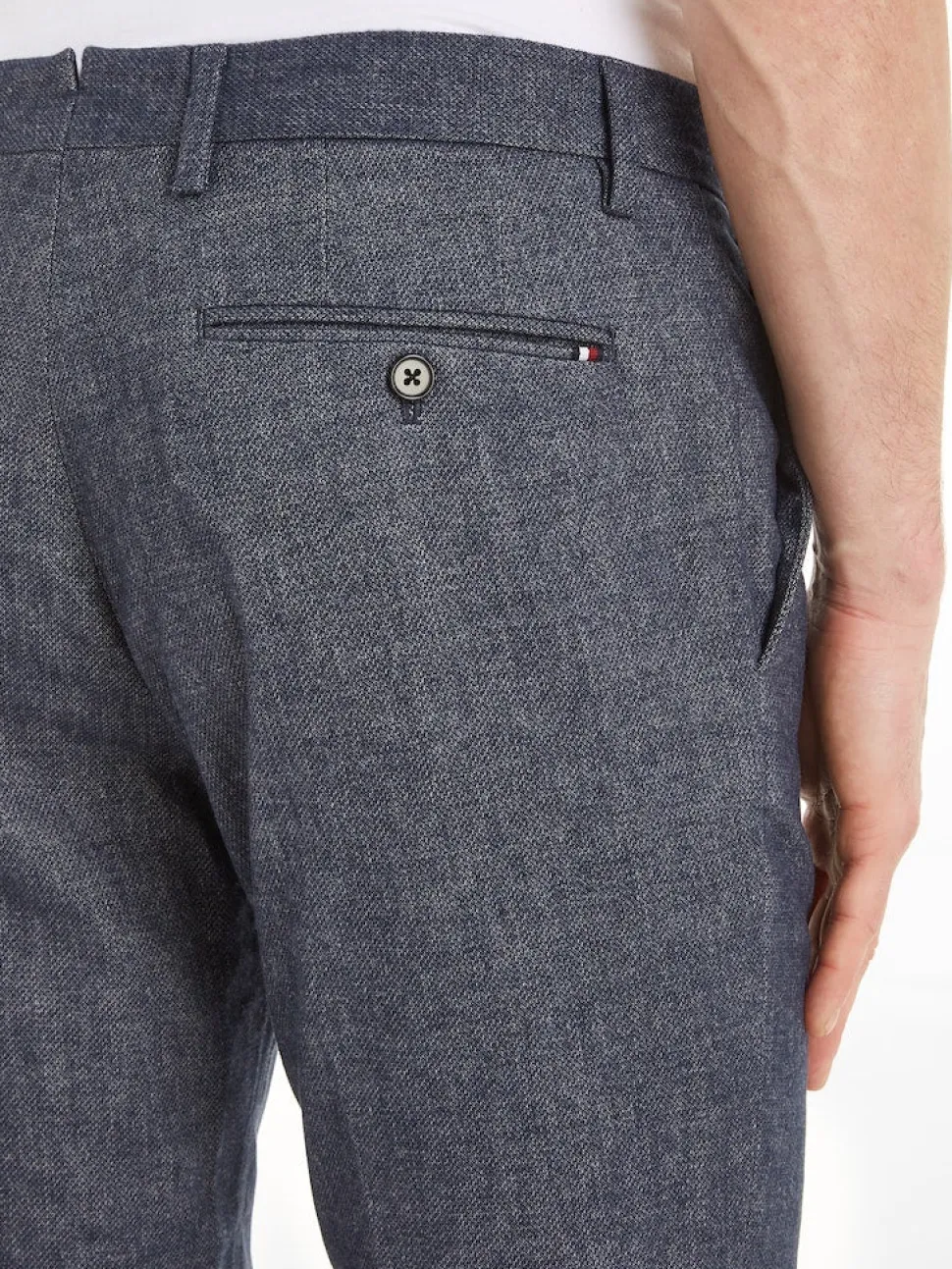 Tommy Hilfiger Miesten Housut, DENTON BRUSHED SOLID Tummansininen