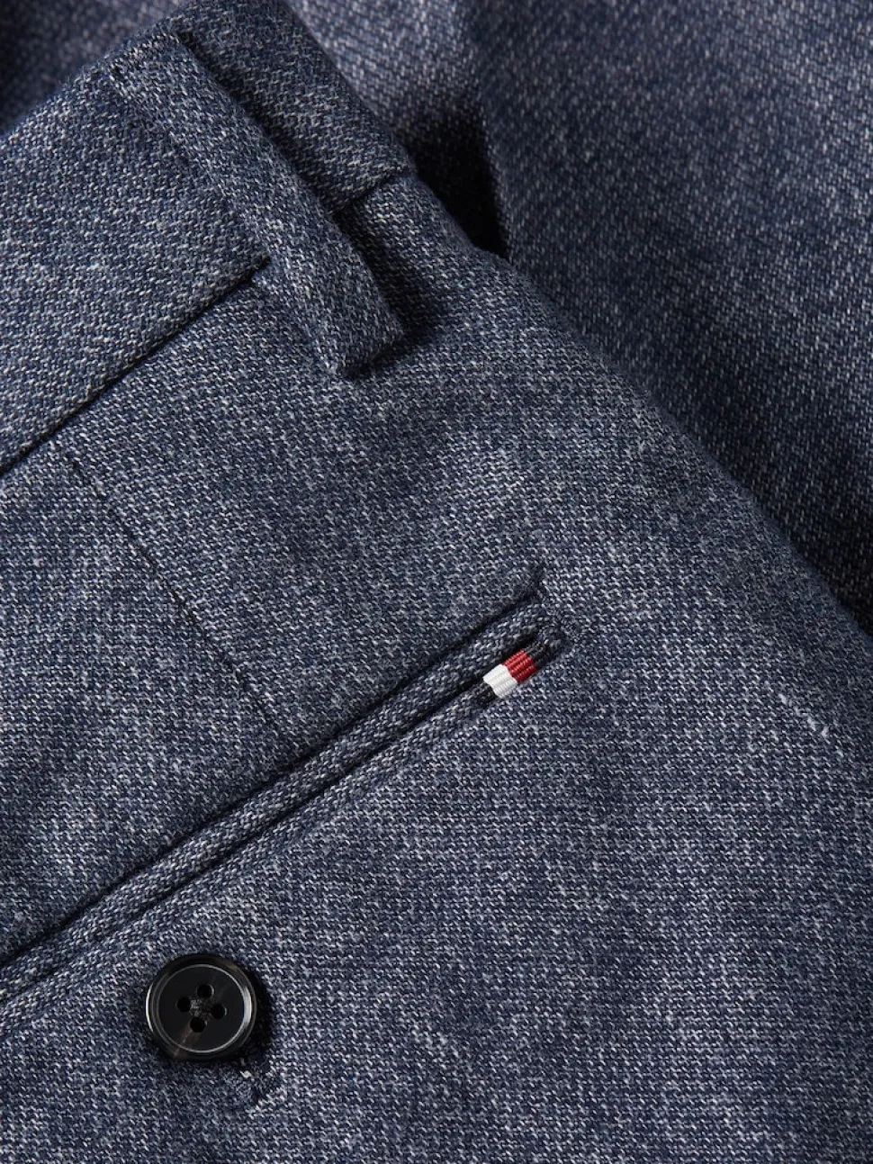 Tommy Hilfiger Miesten Housut, DENTON BRUSHED SOLID Tummansininen