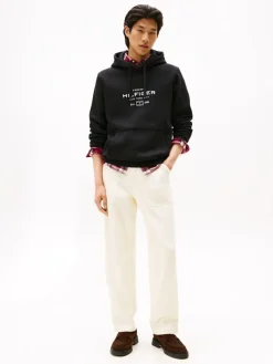 Tommy Hilfiger miesten huppari, OVAL GRAPHIC HOODIE Musta