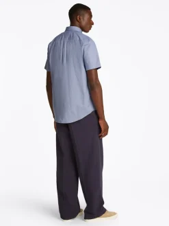 Tommy Hilfiger miesten kauluspaita, FLEX POPLIN HOUNDSTOOTH SHIRT Sininen Kuosi