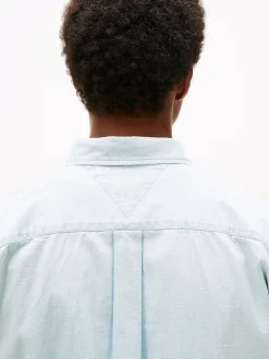 Tommy Hilfiger miesten kauluspaita, CHAMBRAY POCKET RF SHIRT Indigo