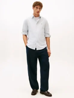 Tommy Hilfiger miesten kauluspaita, PERFORMANCE PRINT SHIRT Valkopohjainen Kuosi