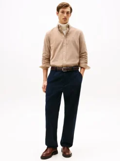 Tommy Hilfiger miesten kauluspaita, SOLID CORDUROY RF SHIRT Beige