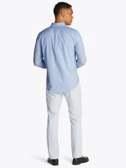 Tommy Hilfiger miesten kauluspaita, FLEX POPLIN MINI PRINT RFSHIRT Sininen Kuosi