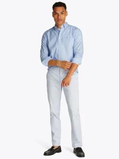 Tommy Hilfiger miesten kauluspaita, FLEX POPLIN MINI PRINT RFSHIRT Sininen Kuosi