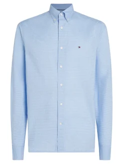 Tommy Hilfiger miesten kauluspaita, FLEX POPLIN MINI PRINT RFSHIRT Sininen Kuosi