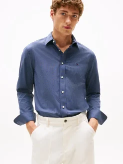 Tommy Hilfiger miesten kauluspaita, PERFORMANCE CHECK RF SHIRT Sininen Kuosi