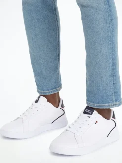 Tommy Hilfiger Miesten Kengät, LO CUP LTH DETAIL Valkoinen