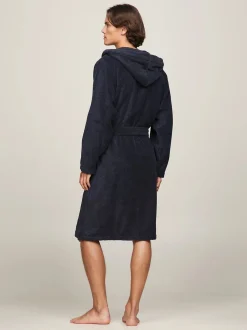 Tommy Hilfiger Miesten Kylpytakki, HOODED BATHROBE NOS Tummansininen