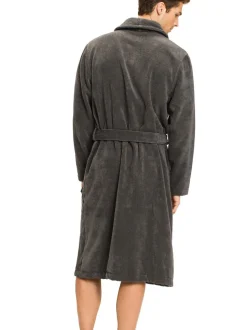 Tommy Hilfiger, Miesten Kylpytakki, Icon Bathrobe Nos Tummanharmaa