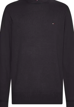 Tommy Hilfiger Miesten Neulepusero, PIMA ORG CTN CASHMERE CREW Tummanharmaa