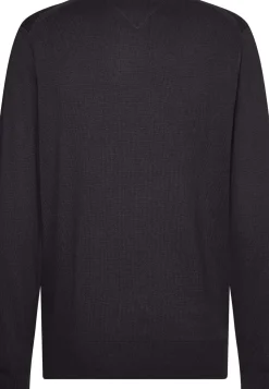 Tommy Hilfiger Miesten Neulepusero, PIMA ORG CTN CASHMERE CREW Tummanharmaa