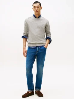 Tommy Hilfiger miesten neulepusero, CLAMBSWOOL CREW NECK Vaaleanharmaa