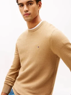 Tommy Hilfiger miesten neulepusero Seasonal Structure CNeck, beige