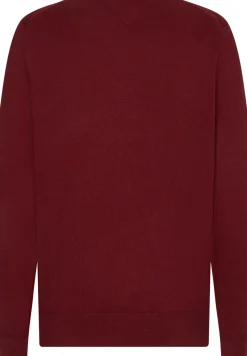 Tommy Hilfiger Miesten Neulepusero, PIMA ORG CTN CASHMERE CREW Viininpunainen