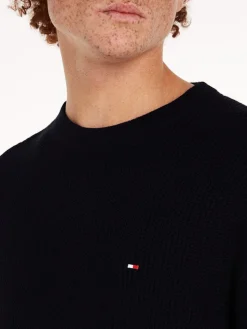 Tommy Hilfiger Miesten Neulepusero, STRUCTURE CREW NK Tummansininen