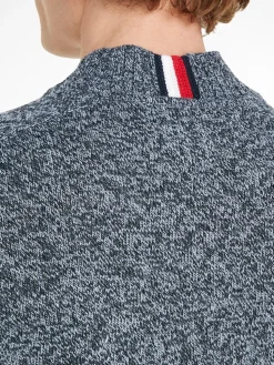 Tommy Hilfiger Miesten Neule, K MULTI HTR MERINO MOCK NK Tummanharmaa