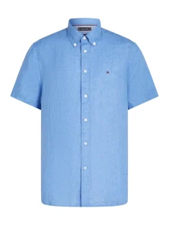 Tommy Hilfiger miesten paita, PIGMENT DYED LINEN RF SS Keskisininen