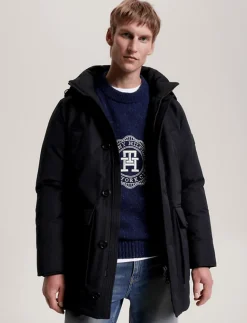 Tommy Hilfiger Miesten Parkatakki, ROCKIE NON FUR DOWN PARKA Musta