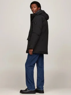 Tommy Hilfiger Miesten Parkatakki, ROCKIE NON FUR DOWN PARKA Musta
