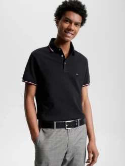 Tommy Hilfiger miesten pikee, 1985 RWB TIPPED Musta